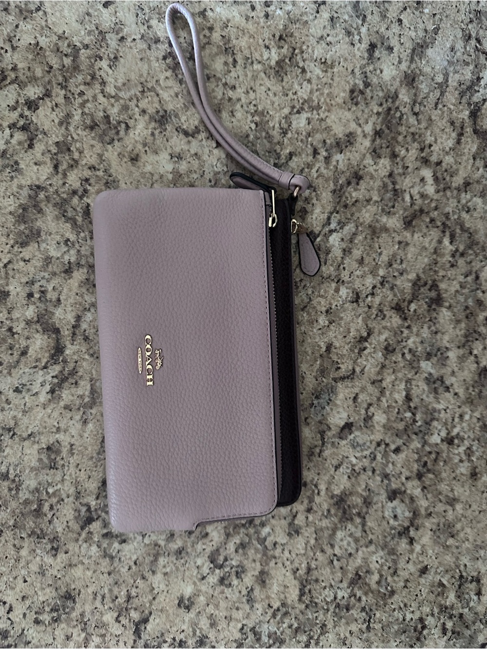 Coach Double Zip Wristlet in Mauve - Picture 6 of 8